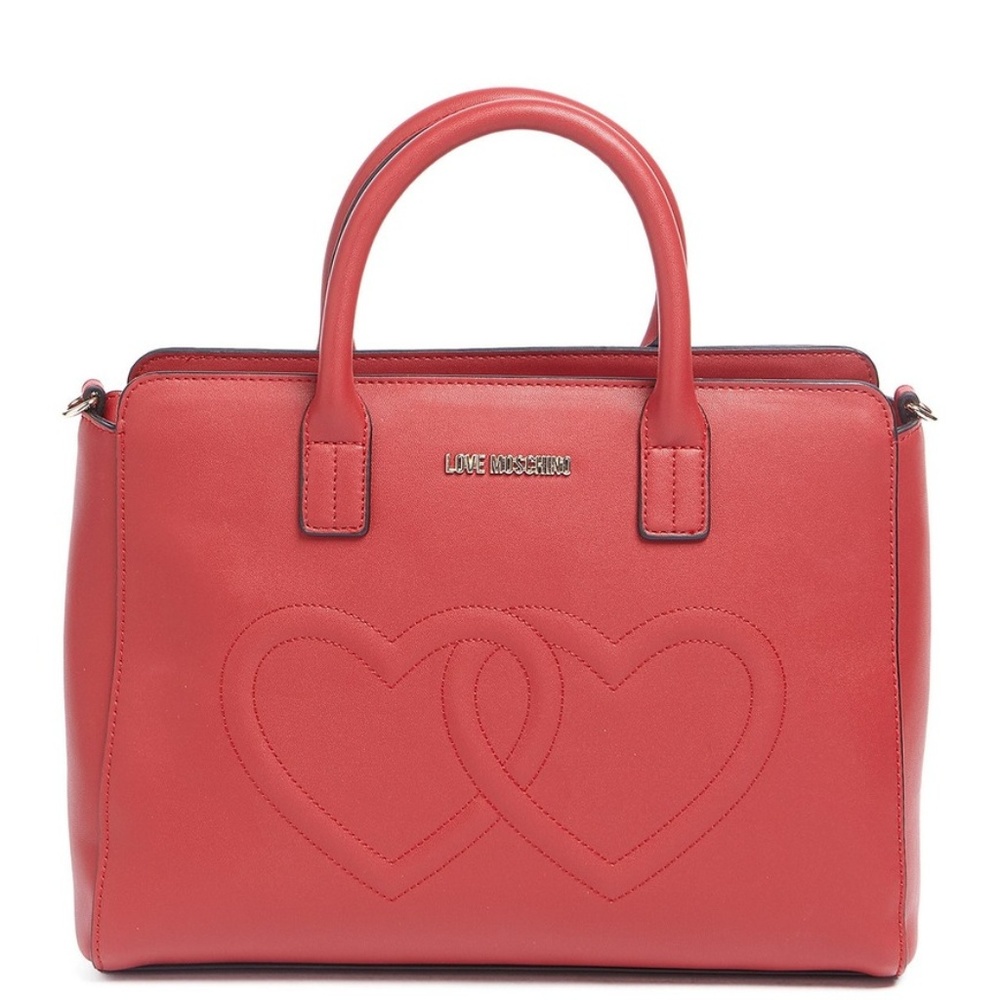 LOVE Moschino Embossed Hearts Satchel/Crossbody